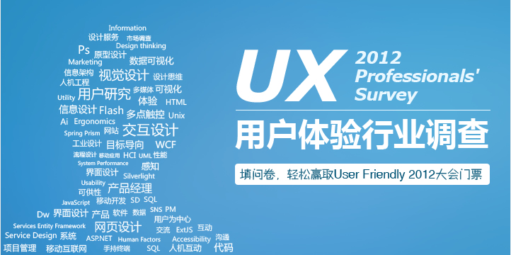 User Friendly – UPA中國2012用戶體驗行業調查火熱進行中！