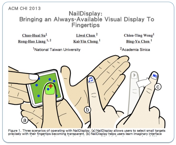 HPX Life30：NailDisplay指甲顯示(CHI 2013 Best Paper)及人機互動學習心得 / 蘇兆懷 (Domos)